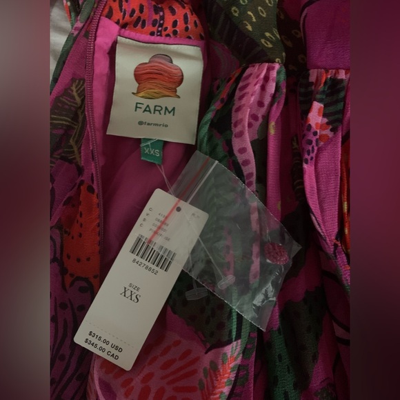 Farm Rio x Anthropologie Cool Leopard Long Sleeve Maxi Dress size XXS NWT - Picture 13 of 16